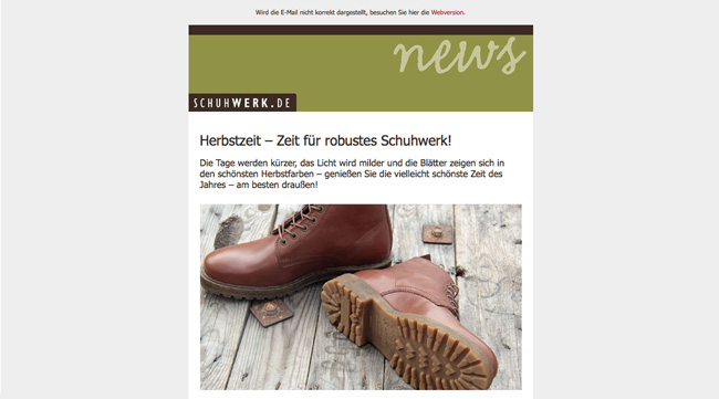 schuhwerk.de Mailing September 2021
